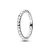 PANDORA ME Anillo con tachonado de pirámides de plata de ley con circonitas cúbicas transparentes, talla 52